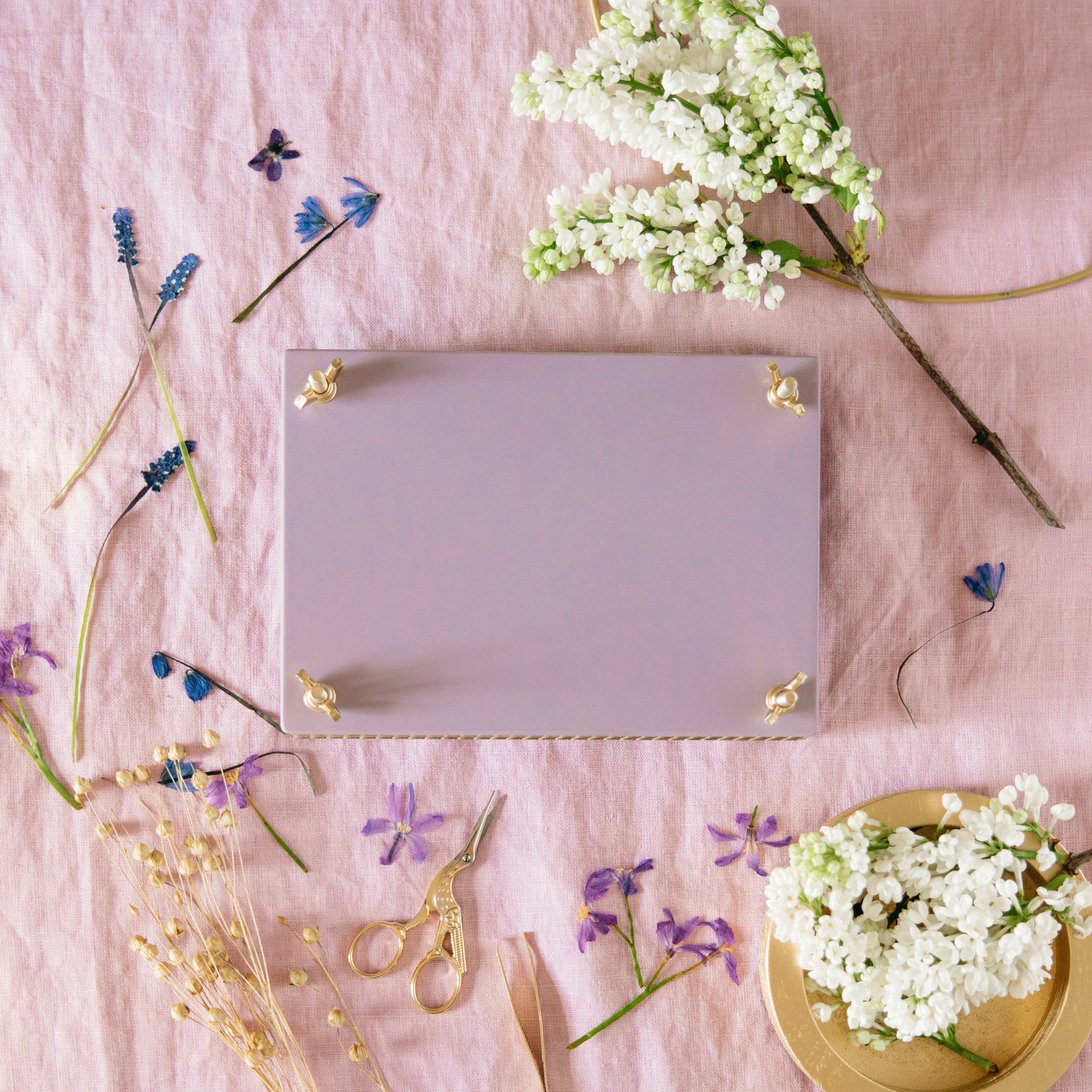 BloomPress - lavandas krāsas ziedu preses komplekts