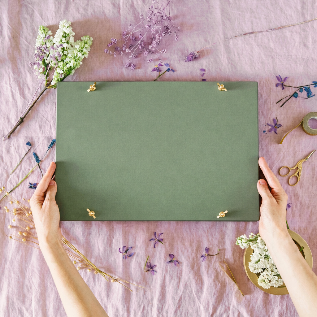 BloomPress – artišoku krāsas ziedu preses komplekts 