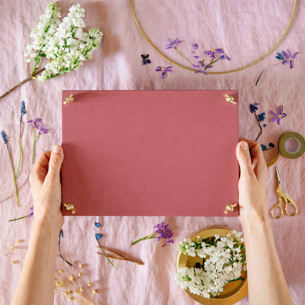 BloomPress – rožu krāsas ziedu preses komplekts