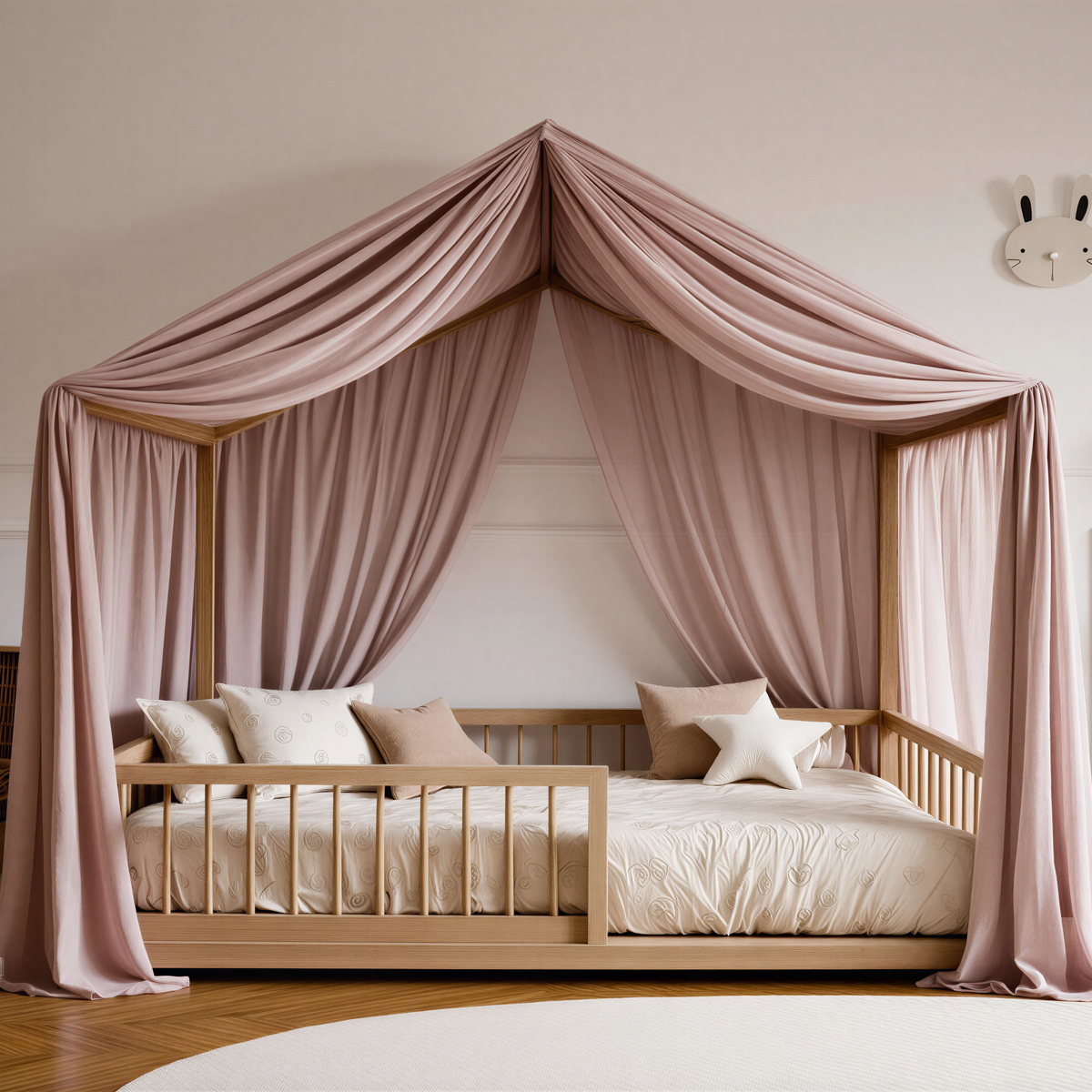 BlushDream baldahīna aizkari – rozā krāsā