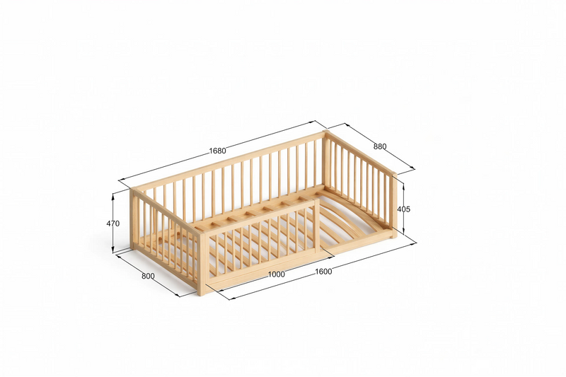 CozyNest Montessori bērnu grīdas gulta