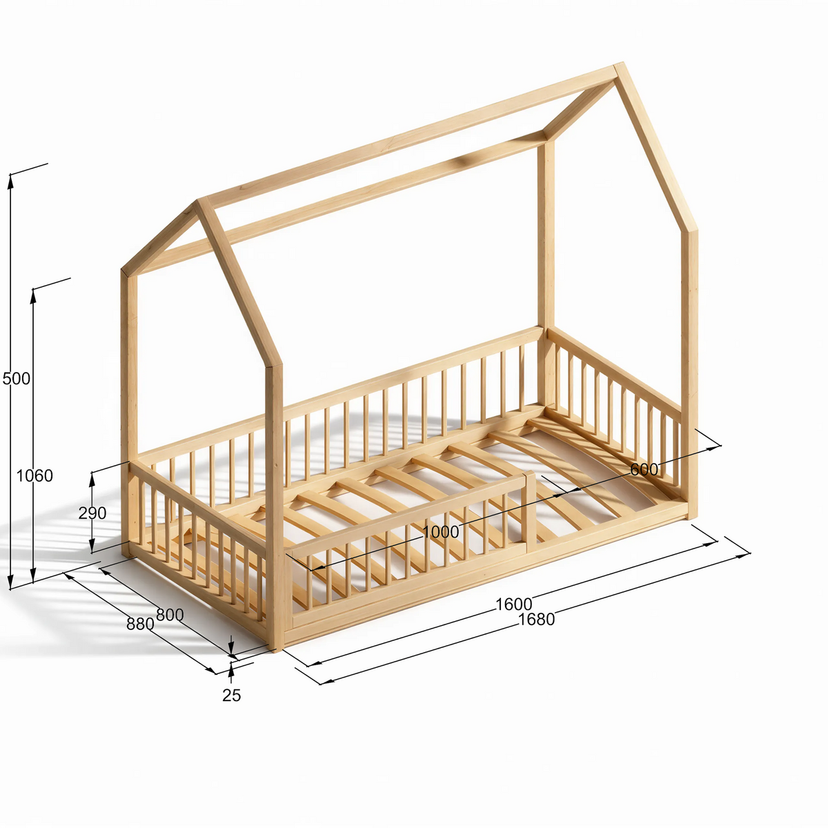 RoseDream Montessori bērnu mājiņas gulta