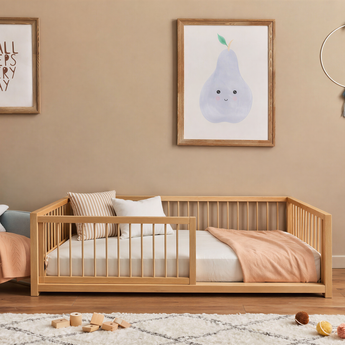 CozyNest Montessori bērnu grīdas gulta