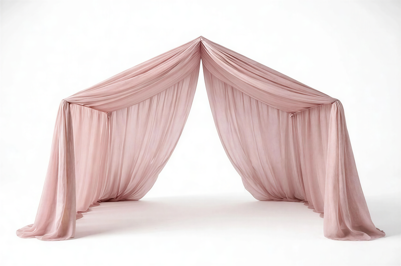 BlushDream baldahīna aizkari – rozā krāsā