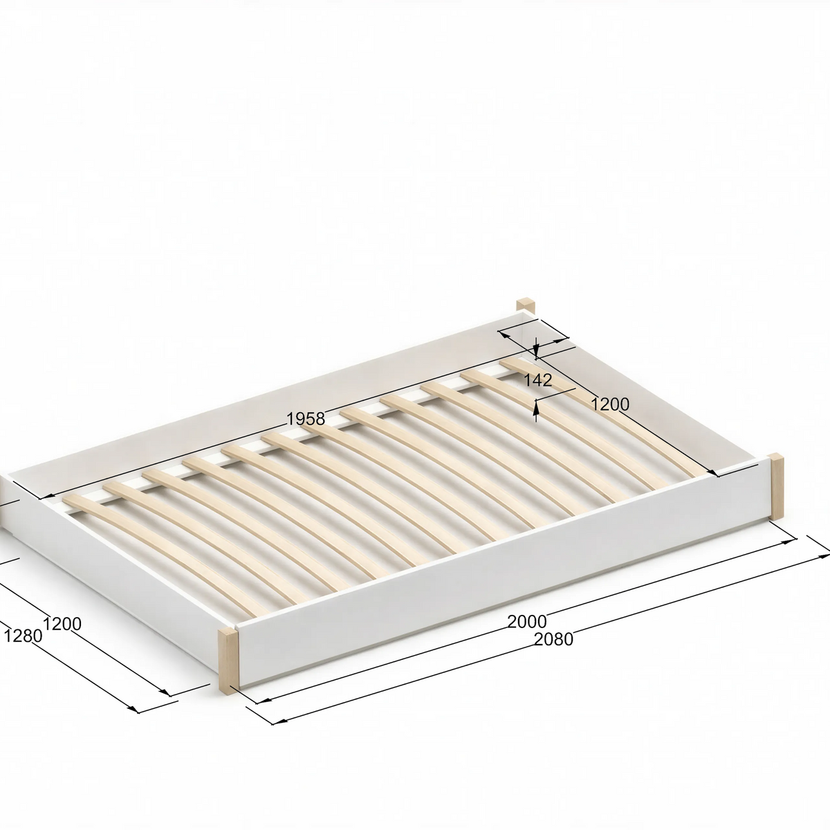 DreamSlide papildus izvelkamā gulta – balta